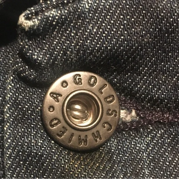 AG Adriano Goldschmied Denim Jacket Dark Blue Jean Crop Stretch Fitted Robyn XS - Picture 13 of 16